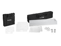 Eurolite 2x Stage Stand 150cm met covers en tas wit - thumbnail