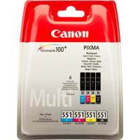 Canon CLI-551 inktcartridge 4 stuk(s) Origineel Normaal rendement Zwart, Cyaan, Magenta, Geel - thumbnail