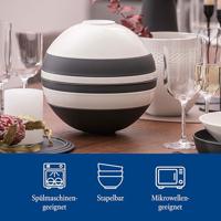 Villeroy & Boch Serviesset La Boule - Zwart / Wit - 7-delig / 2 personen - 2x kom, 2x schaal, 2x universeel bord, 1x serveerschaal - thumbnail