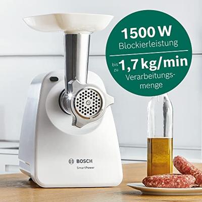 SmartPower vleesmolen - BOSCH - MFW2500W - 350 W - 1,7 kg/min - 1 maalrooster - Zwart SmartPower vleesmolen - BOSCH - MFW2500W - 350 W - 1,7 kg/min - 1 maalrooster - Zwart
