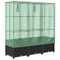 VidaXL Plantenbak verhoogd met kashoes 120x40x138 cm rattanlook - thumbnail