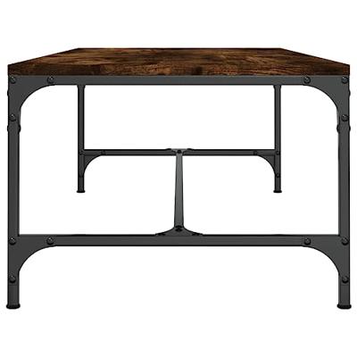 Salontafel 80x50x35 cm bewerkt hout gerookt eikenkleurig Salontafel 80x50x35 cm bewerkt hout gerookt eikenkleurig