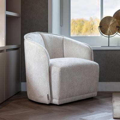 Richmond Fauteuil 'Maryse' Chenille, kleur Crème Richmond Fauteuil 'Maryse' Chenille, kleur Crème