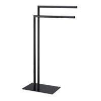 Handdoekrek Sealskin Tube 2-armig Vrijstaand Zwart - thumbnail