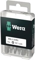 Wera 855/1 Z DIY SiS 05072403001 Kruis-bit PZ 1 Gereedschapsstaal Taai D 6.3 10 stuk(s) - thumbnail