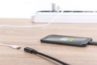 Digitus AK-300210-020-S USB-kabel USB 2.0 USB-C stekker, USB-C bus 2.00 m Zwart Flexibel, Folie afscherming, Afscherming gevlochten - thumbnail