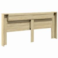 Hoofdbordkast met LED 220x16,5x103,5 cm sonoma eikenkleurig - thumbnail
