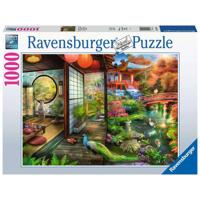 Puzzel Ravensburger Theehuis Japanse tuin 1000 stukjes - thumbnail