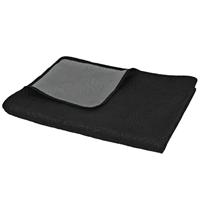 Bedsprei dubbelzijdig 170x210 cm quilt grijs en zwart - thumbnail