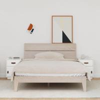 Nachtkastjes 2 st 40x34x55 cm massief grenenhout wit - thumbnail