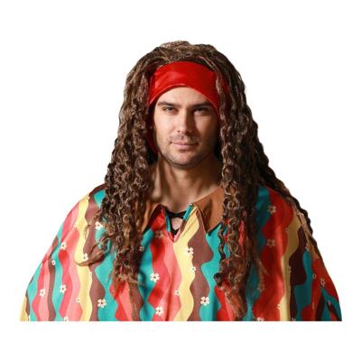 Pruik Bruin Hippie