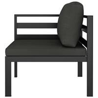 11-delige Loungeset met kussens aluminium antracietkleurig - thumbnail