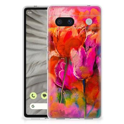 Smartphone hoesje Google Pixel 7A Tulips