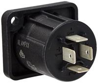 Neutrik NL4MPXX Luidsprekerconnector Flensbus, contacten recht Aantal polen: 4 Zwart 1 stuk(s) - thumbnail