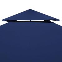 VidaXL Vervangend tentdoek prieel 310 g/m² 3x3 m donkerblauw - thumbnail