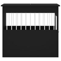 Hondenbench 64,5x80x71 cm bewerkt hout zwart - thumbnail