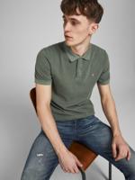 JACK & JONES ESSENTIALS regular fit polo JJEWASHED olijfgroen - thumbnail