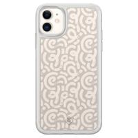 iPhone 11 hybride hoesje - Ivory abstraction - thumbnail