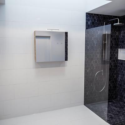 Mondiaz CUBB Spiegelkast - 80x70cm - 2 deuren - Washed Oak (Hout) PC75341352