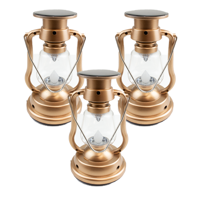 Solar storm windlicht oil op zonne energie kleur brons set van 3 stuks - thumbnail