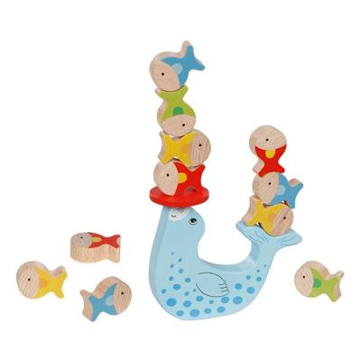 Goki houten balansspel zeehonden, 15dlg. Goki houten balansspel zeehonden, 15dlg.