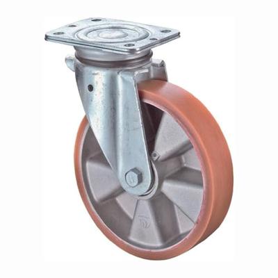 BS Rollen Zwenkwiel | wiel-d. 80 mm draagvermogen 120 kg | met schroefplaat | gietwerk polyurethaan-wielband | 1 stuk - L400.B90.080 L400.B90.080