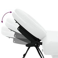 VidaXL Massagetafel inklapbaar met aluminium frame (vier delen / crèmewit) - thumbnail