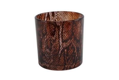 Countryfield theelichthouder kian m bruin 10 cm | 12 stuks