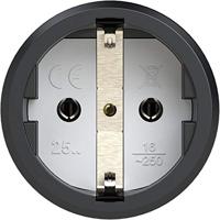 PCE 2510-sr Koppeling met randaarde Rubber, Thermoplast 250 V Zwart, Rood - thumbnail