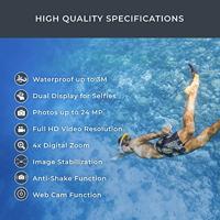 GoXtreme Reef Yellow Digitale camera 24 Mpix Geel Full-HD video-opname, Waterdicht tot 3 m, Onderwatercamera, Schokbestendig, Met ingebouwde flitser - thumbnail