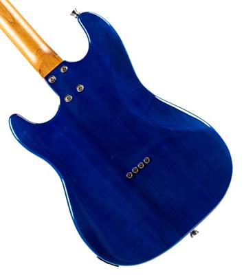 Flight Rock Series Pathfinder Tenor Transparent Blue elektrische solid body ukelele met gigbag - thumbnail