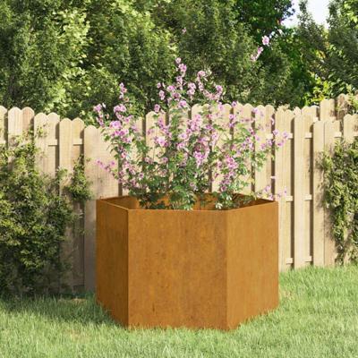 VidaXL Plantenbak roestig 60x60x45 cm cortenstaal