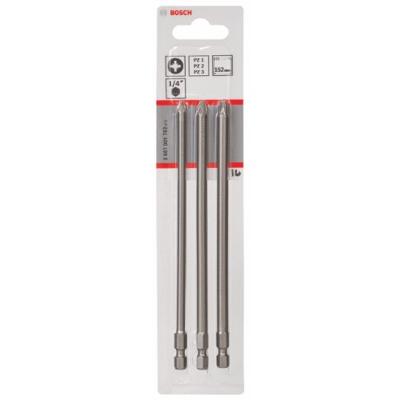 Bosch Accessoires 3-delige bitset Extra Hard PZ1; PZ2; PZ3; 152 mm 3st - 2607001762
