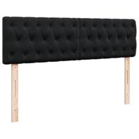Ottoman bed met matras en LED's 140x200cm fluweel zwart - thumbnail