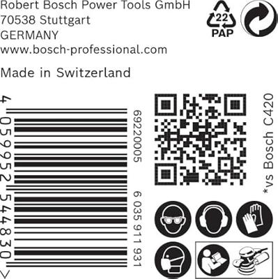 Bosch Accessories EXPERT C470 2608901145 Excenterschuurpapier Geperforeerd Korrelgrootte (num) 400 (Ø) 150 mm 50 stuk(s)