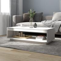 VidaXL Salontafel 110x50x33,5 cm massief grenenhout wit - thumbnail
