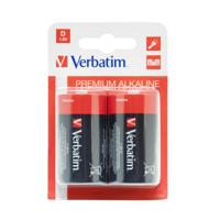 Verbatim D-alkalinebatterij, 1.5V / D-LR20, 2 stuks - thumbnail