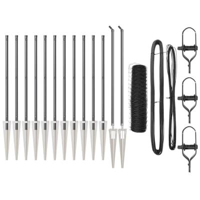 VidaXL Afrasteringspaal grijs 25 x 0,5 m (50 mm gaas) staal