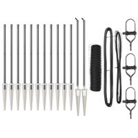 VidaXL Afrasteringspaal grijs 25 x 0,5 m (50 mm gaas) staal - thumbnail