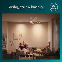 Philips LED Olas Plafondventilator 30 W (Ø x h) 1320 mm x 310 mm Wit Met afstandsbediening, Dimbaar - thumbnail