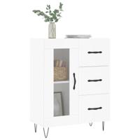 Dressoir 69,5x34x90 cm bewerkt hout wit - thumbnail