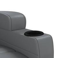 Massagestoel kunstleer antracietkleurig - thumbnail