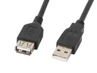 Lanberg CA-USBE-10CC-0007-BK USB-kabel USB 2.0 0,7 m USB A Zwart - thumbnail