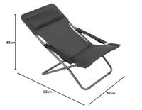 Lafuma Transabed Opvouwbare Ligstoel - Donkergrijs - thumbnail