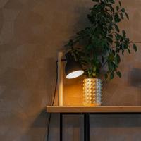 QAZQA Landelijke tafellamp zwart met hout - Flint - thumbnail