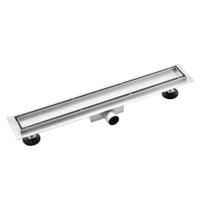 Fortifura Galeria douchegoot - 110cm - met tegelrooster - met vloerflens - Geborsteld RVS PVD (RVS) SW679913/SW679927 - thumbnail