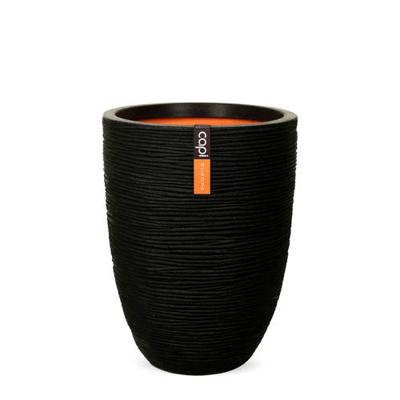 Capi Vaas Elegant Laag Rib NL 46x58 cm - Zwart Capi Vaas Elegant Laag Rib NL 46x58 cm - Zwart