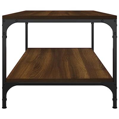 Salontafel 80x50x40 cm bewerkt hout bruineikenkleurig