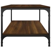 Salontafel 80x50x40 cm bewerkt hout bruineikenkleurig - thumbnail