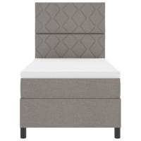 Boxspring bed met matras met hoofdeinde Taupe 100 x 200 cm Stof - thumbnail